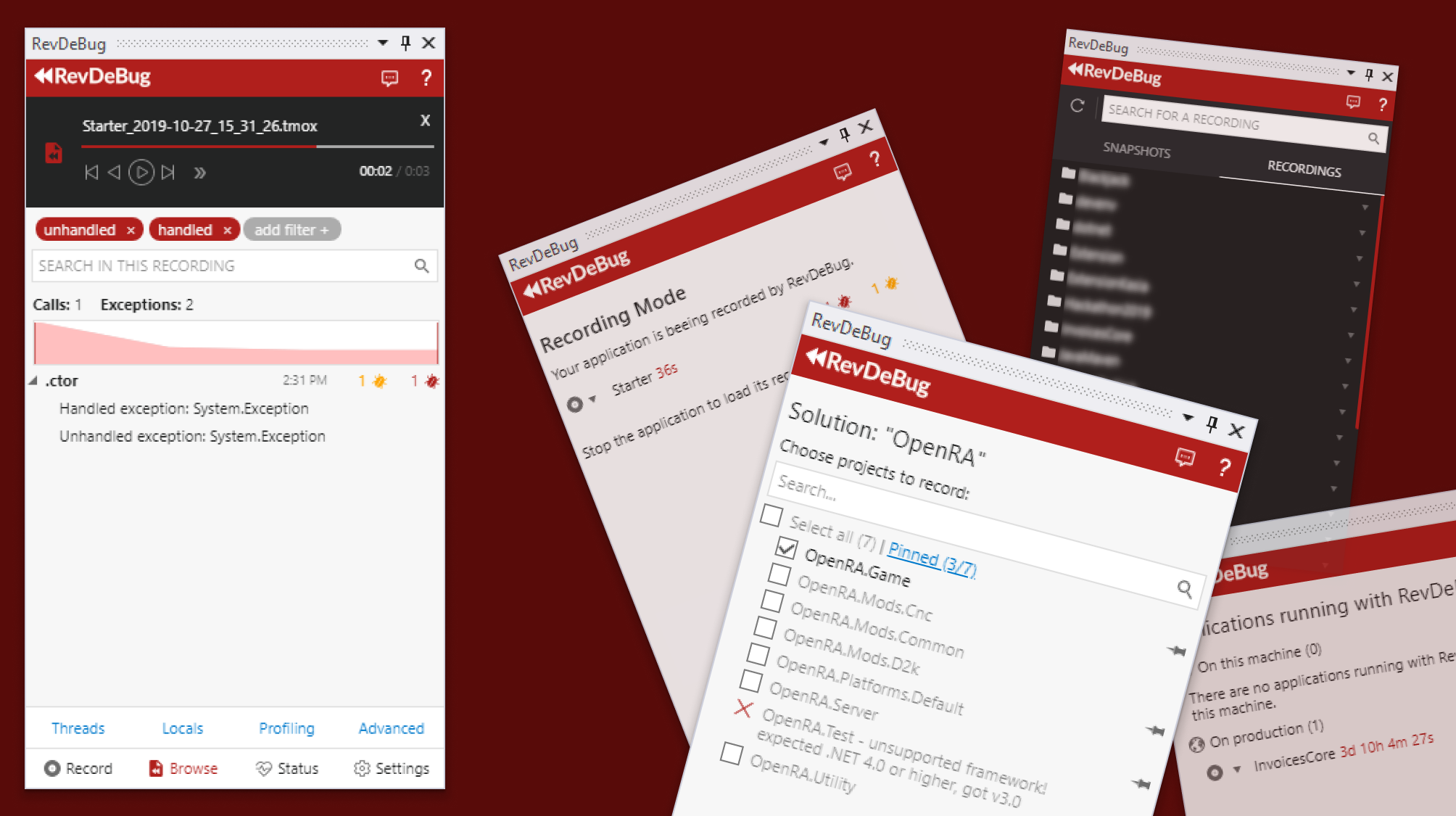 RevDeBug interface